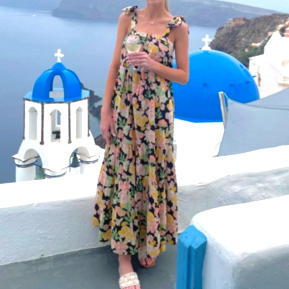 Anthropologie - Saltwater Luxe - Alanya Floral Maxi Dress - Picture 6 of 12